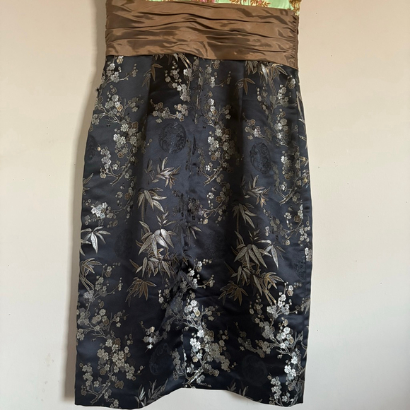 Women's Phoebe Couture Silk Mixed Print Sheath Dress Size 10 Floral - Picture 10 of 13
